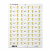 Oranges and Foliage Baby Shower Etiket (Full Sheet)