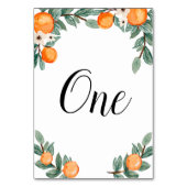 Oranges Baby shower jumeau Numéro de table Thème (Par défaut)