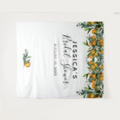 Oranges Bruidsfeest Backdrop Fotohokje Wandkleed (Voorkant (horizontaal))