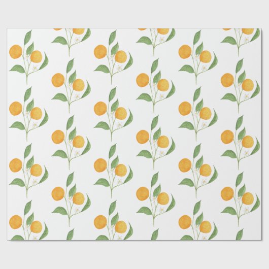 oranges cadeaupapier (Vlak)