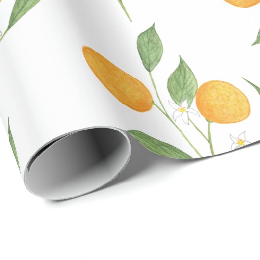 oranges cadeaupapier (Rol Hoek)