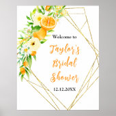 Oranges Citrus Bridal Shower Welcome Sign Poster (Voorkant)