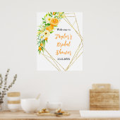 Oranges Citrus Bridal Shower Welcome Sign Poster (Keuken)
