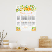 Oranges Citrus Mariage 10 tables Tableau de siège (Cuisine)