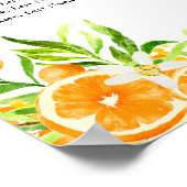 Oranges Citrus Wedding 10 Tables Seating Chart Poster (Hoek)
