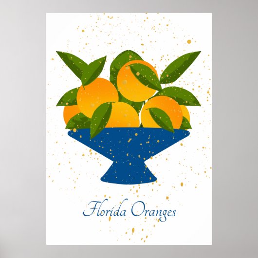 Oranges d'agrumes de Floride en Poster de Bowl de  (Devant)