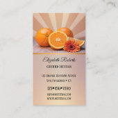 Oranges diététiste nutritionniste Carte de visite (Devant)