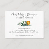 Oranges et carte de visite à la mode or (Dos)