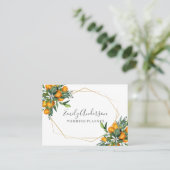 Oranges et carte de visite à la mode or (Debout devant)