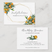 Oranges et carte de visite à la mode or (Devant / Derrière)