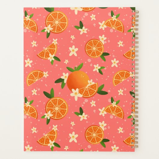 Oranges et fleurs d'oranger Planner (Dos)