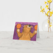 Oranges et ours / Carte de note (Fleur jaune)