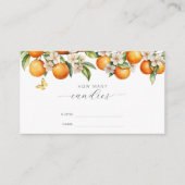 Oranges Et Verdure Combien De Candies Carte De Jeu (Devant)