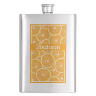 Oranges flacon monogramme personnalisé