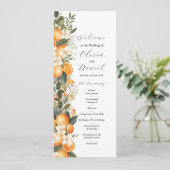 Oranges florales de fruits Mariages Menu Cérémonie (Debout devant)