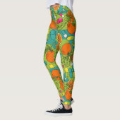 Oranges, fruits et capsules Leggings de soins de s (Gauche)