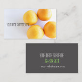 Oranges funky Bio Feer Carte de visite (Devant / Derrière)