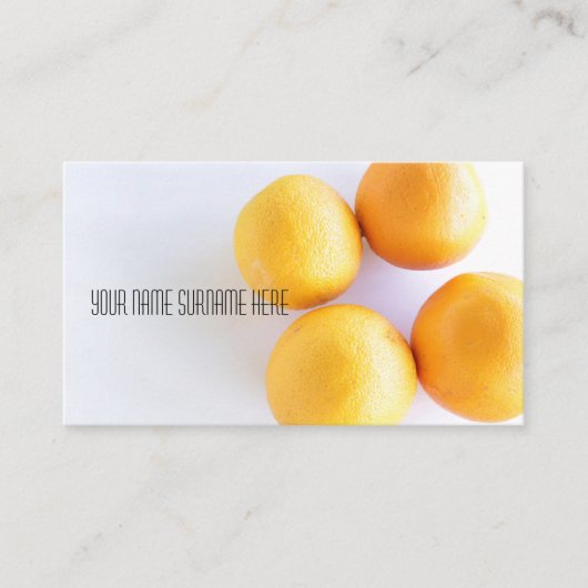 Oranges funky Bio Feer Carte de visite (Devant)