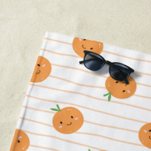 Oranges mignonnes Imprimer - Serviette de plage