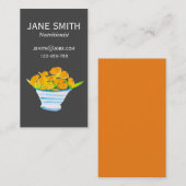 oranges nutritionniste entraîneur bien-être carte (Devant / Derrière)