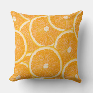 Oranges oreillers jetés personnalisés