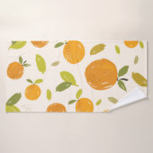 Oranges peintes à la main fruit sans couture desig (Serviette de bain)