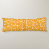 Oranges personnalisé monogramme coussin corps (Dos)