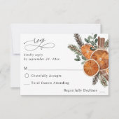 Oranges Rustique Holiday no Repas RSVP 2 (Devant)