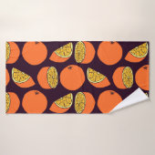 Oranges sans couture motif, texture vintage. (Serviette de bain)