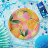 Oranges spring party plates papieren bordje (Feest)