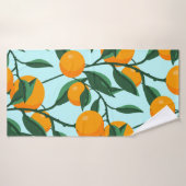 oranges sur branches de feuilles sans soudure moti (Serviette de bain)