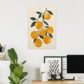 Oranges Tendances Impression d'Art Numérique - Mai (Bureau à domicile)