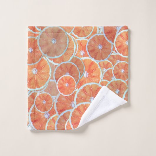 Oranges tropicales de fruits d'agrumes tranches de (Gant de toilette)