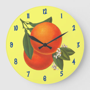 Oranges Vintage Crate Art Wall Clock Grote Klok