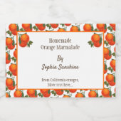 Oranges Vintages modifiables Motifs Étiquettes ali (Étiquettes simples)