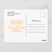 Oranges with Foliage Wedding Save The Date Briefkaart (Achterkant)