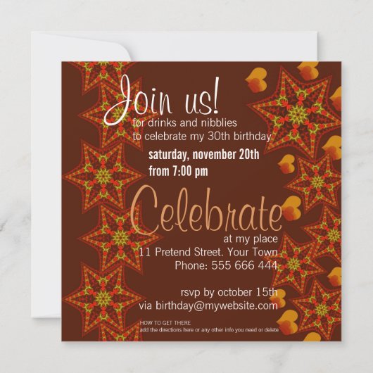 Orangey Goodness Party Invitation spéciale (Dos)