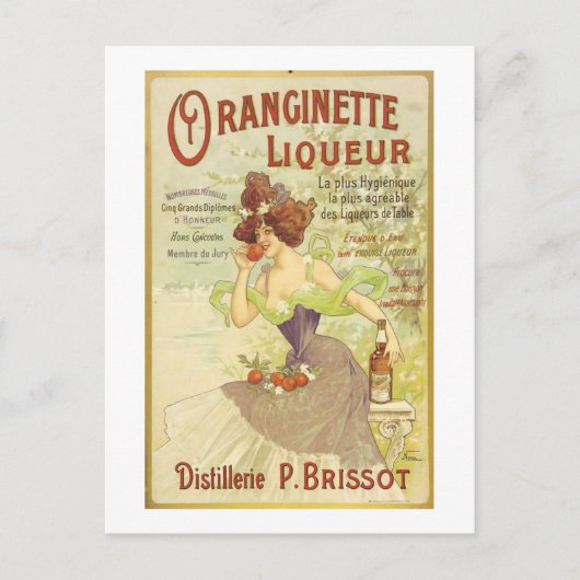Oranginette Liqueur Fine Art Briefkaart (Voorkant)