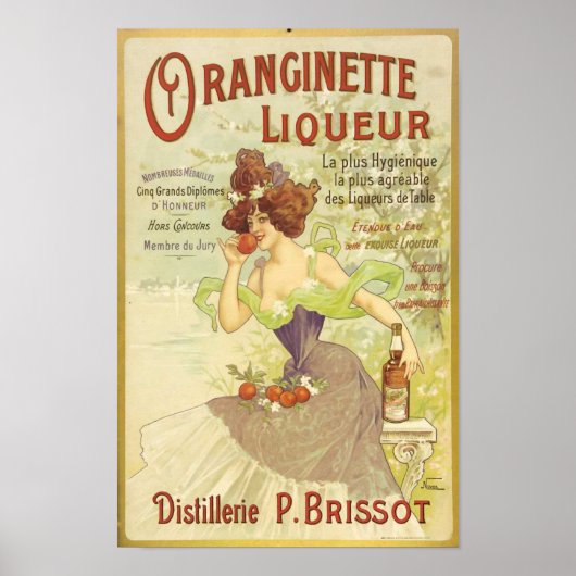 Oranginette Liqueur  Fine Art Poster (Voorkant)