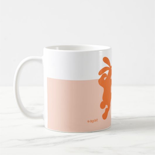 Orangish Oranje Rabbit! Mok (Links)
