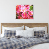 Orangish Pink Iris Canvas Afdruk (Insitu (Slaapkamer))
