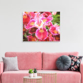 Orangish Pink Iris Canvas Afdruk (Insitu (Woonkamer))