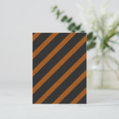 Orangle & Black Stripes Glitter Briefkaart (Staand voorkant)