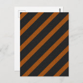 Orangle & Black Stripes Glitter Briefkaart (Voorkant / Achterkant)