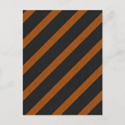 Orangle & Black Stripes Glitter Briefkaart (Voorkant)