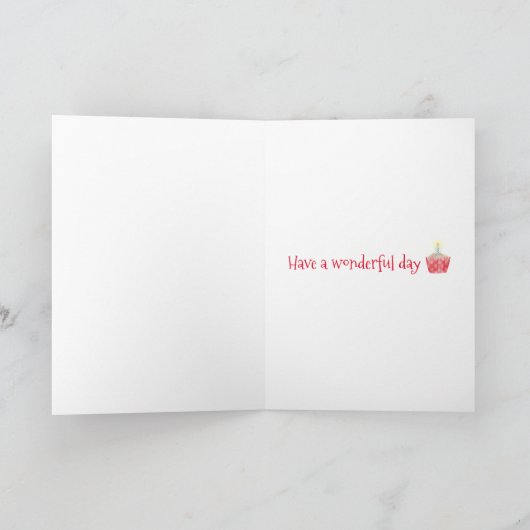 Orangoutan avec carte de gâteau d'anniversaire (Intérieur)