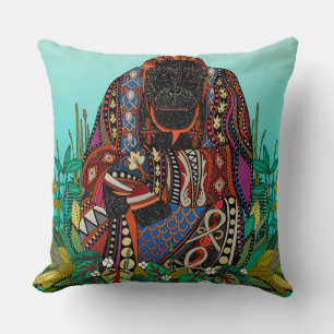 orangutaanse koning turquoise gooit kussen