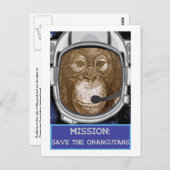 Orangutan Animal Mission Briefkaart (Voorkant / Achterkant)