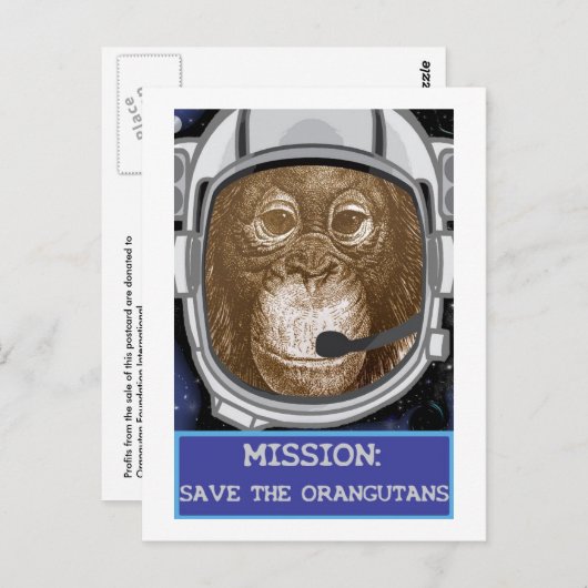 Orangutan Animal Mission Briefkaart (Voorkant / Achterkant)