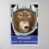 Orangutan Astronaut Mission Poster (Voorkant)